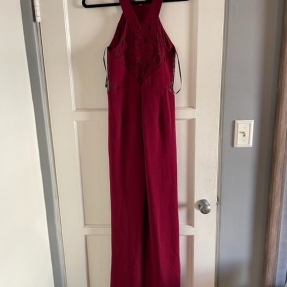 Lulus Red Lace Jumpsuit - Picture 3 of 3